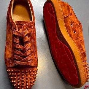 Size 13 - Christian Louboutin Louis Junior Spikes Orlato Rust